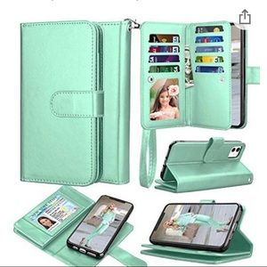 Takfox wallet case for iPhone 11 - turquoise